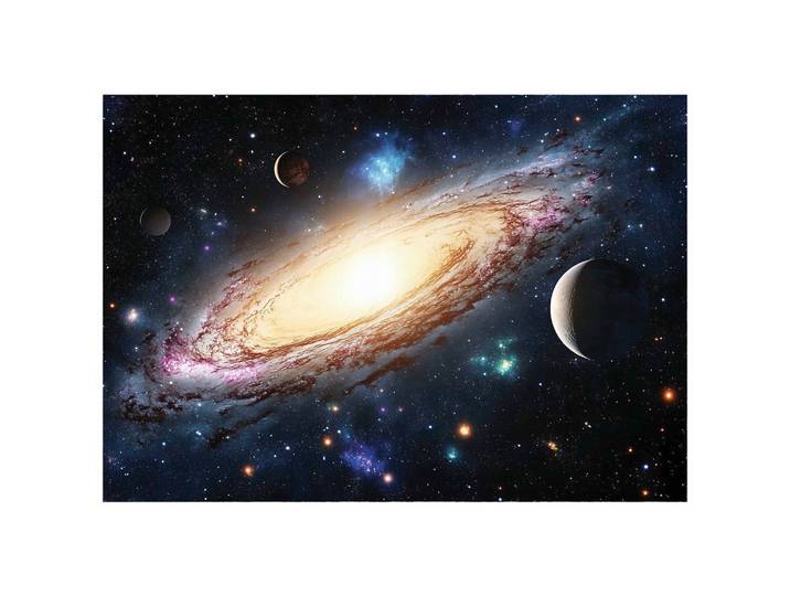 FOTOTAPETE Kinderzimmer Galaxie Kosmos Kindertapete 200x140