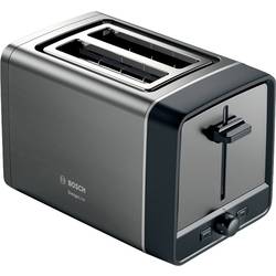 Bosch Haushalt TAT5P425 Toaster mit Brötchenaufsatz, mit eingebautem Brötchenaufsatz Grau