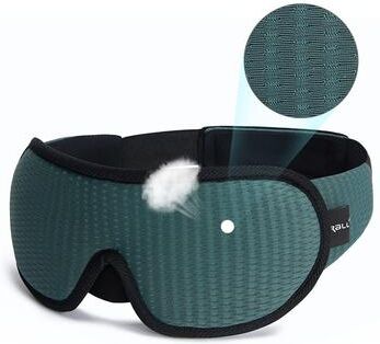 Uplifted Finds 3D Blackout Sleep Mask With Soft Padded Contour And Adjustable Strap green