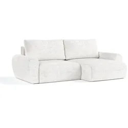 ECKSOFA OMARI mit Schlaffunktion Creme im Neve Stoff