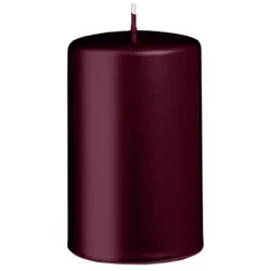 Kopschitz Kerzen Stumpenkerzen Metallic Glanz Rotbraun Burgundy 100 x Ø 60 mm, 12 Stück