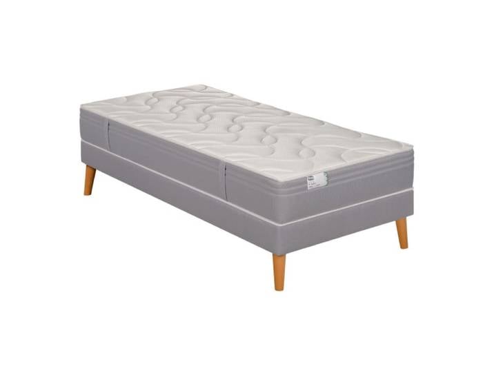 Ensemble 90x200 matelas ressorts ensachés ferme h26 + sommier