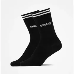 SNOCKS Snocks Herren Socken Retro Socks Uni, 2pcs, Größe 39-42 in Schwarz 01100