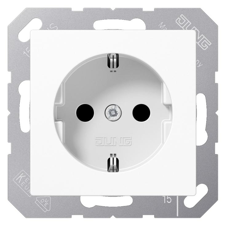 JUNG Steckdose 1f aws glz AS/A UP IP20 ZP A1521WW (A1521WW)