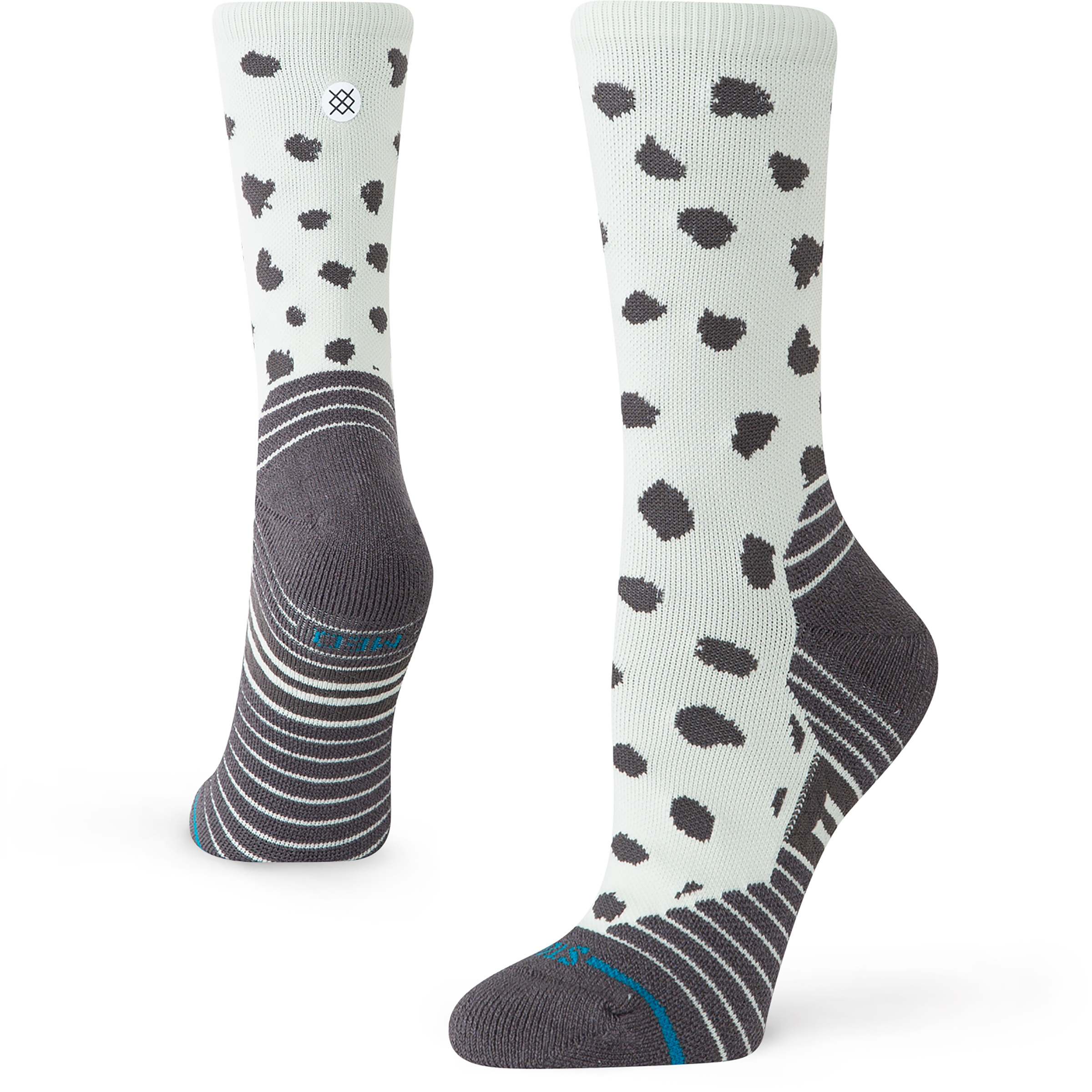 Stance Leopard Mid Crew Damen Laufsocken tuerkis Größe 38 Trekking Elastisch