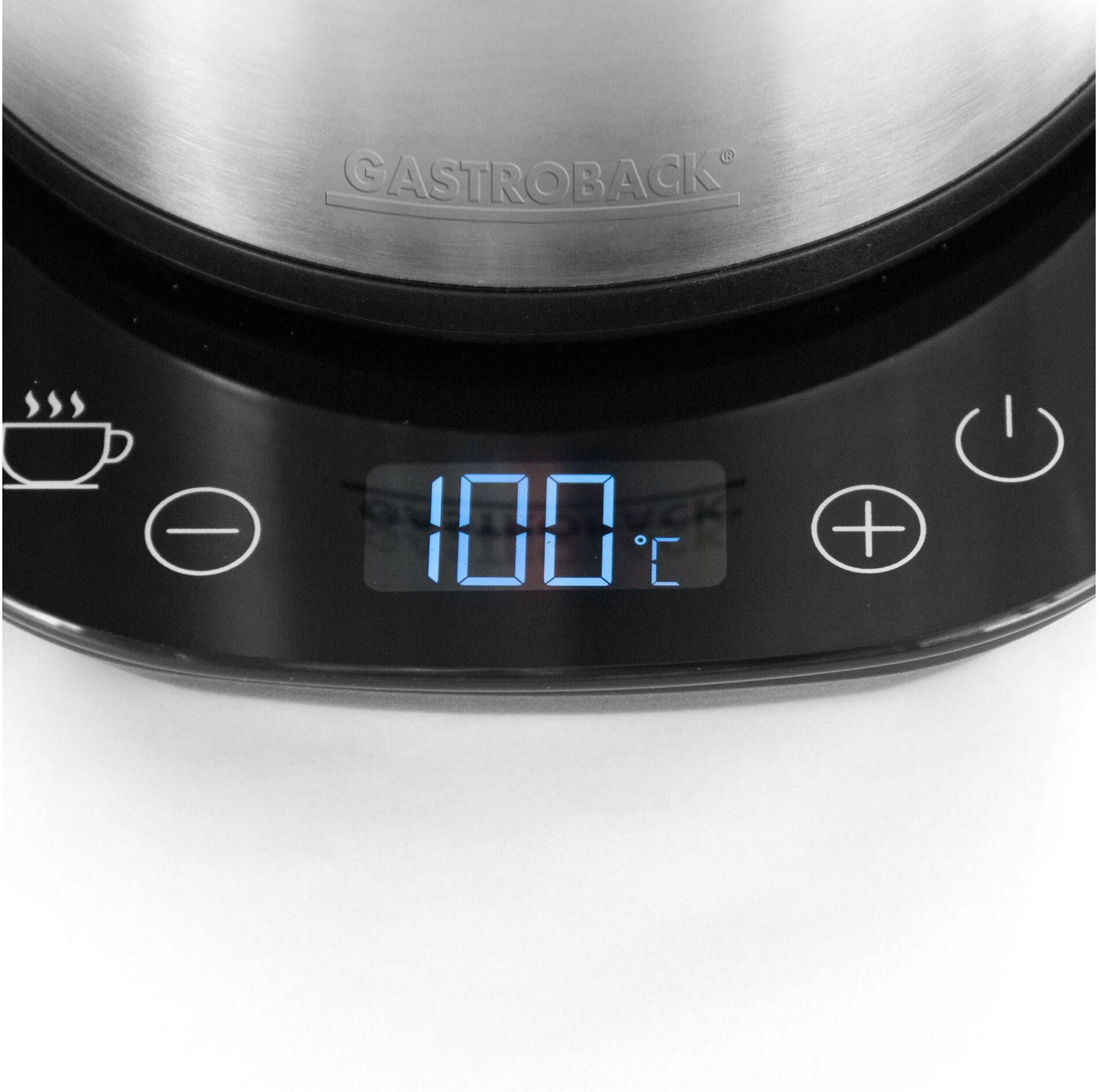 GASTROBACK Wasserkocher "Advanced Thermo", silber (silberfarben), Wasserkocher, Wasserkocher silberfarben Einheitsgröße