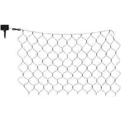 Außenlampe Solarleuchte Lichterkette LED Lichternetz Terrassenleuchte, Akku, wetterfest, schwarz, 100x LED 3000K warmweiß, LxB 110x90 cm