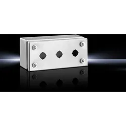 Rittal Tastergehäuse aus Edelstahl SM 2384.030 Ausbrüche 3 BxHxT 220mm x 100mm x 90mm