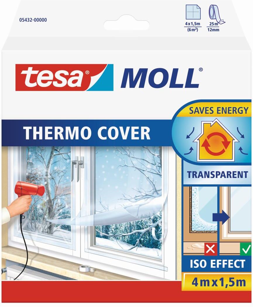 tesamoll Thermo Cover Fenster-Isolierfolie, 4 x 1,5 m