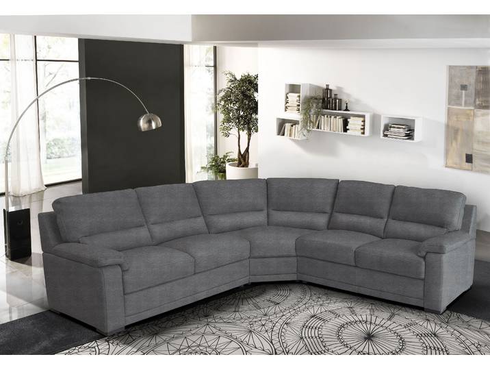 Ecksofa EGOITALIANO Doris, modernes Designerecksofa in hochwertigen Microfaserqualitäten , grau (steingrau), B:266cm H:90cm T:246cm, Luxus-Micofaser CASHMERE in Lederoptik (100% Polyester) ist ein neues technisches Gewebe mit einem visuellen und taktilen Aspekt, der dem Nubuk sehr nahe kommt, mit innovativen Eigenschaften. Seine ausserordentliche Weichheit kommt von einem exklusiven Produktionsprozess, der Unreinheiten und Unregelmässigkeiten beseitigt. Das Ergebnis ist eine bemerkenswert samtige Faser, die durch das Vorhandensein von Körnern verstärkt wird. Von der einfarbigen Eleganz der warmen Farben und der Vielfalt an trendigen Farben, die es zu seiner eigenen Stärke und Persönlichkeit machen., Sofas, Ecksofa, edle Detailverarbeitung, wahlweise fleckenabweisend oder in Lederoptik