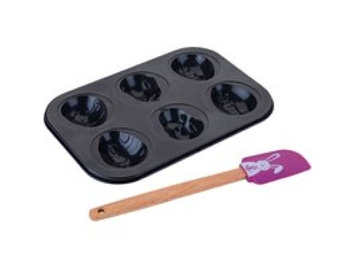 FACKELMANN Moule à 6 muffins avec spatule à pâte