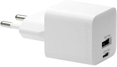 1 x USB-C 25W/1 x USB-A 18W - dbramante1928 EU Vægoplader - Hvid