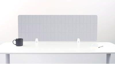 Felt Right Large Fog Desk Divider   Sound Dampening Desk Dividers