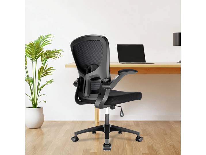 Chaise de bureau ergonomique Durrafy, chaise de bureau avec accoudoirs réglables, chaise de jeu, chaises de bureau en maille, noir