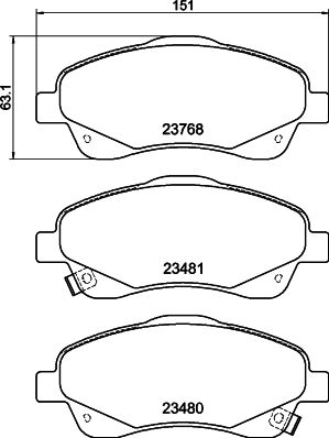 Don Bremsbelagsatz, Scheibenbremse Pcp1077 Für Toyota