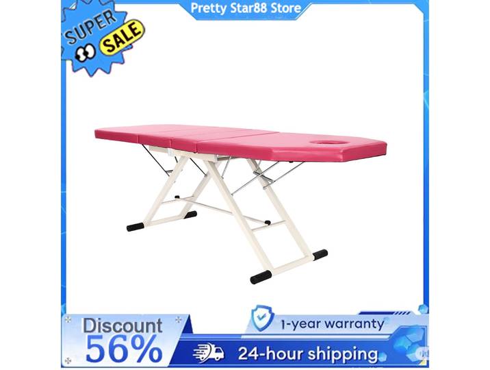 Lit de beauté pliable, imperméable et résistant à l'huile, rose/blanc/noir, Table de Massage Portable, coussinets antidérapants