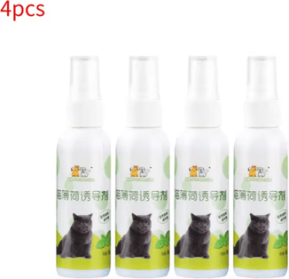 Inspire Picks Natural Catnip Spray For Cat Training, Play & Teeth Cleaning Support 4pcs