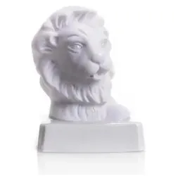 Wagner, Deko Figuren + Skulpturen, 2714 BW - Porzellanfigur Tierkreiszeichen Löwe 10 cm, bisquit weiss