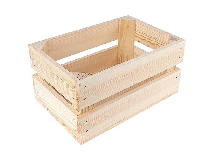 Creative Deco Natuurlijke Houten Kist 30 x 20 x 15 cm