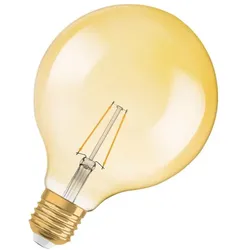 Osram E27 VINTAGE LED Lampe GLOBE Filament in Ballform 2.5W wie 22W Goldfarbe extra warmweißes Licht