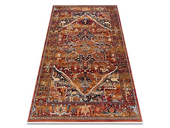 rugsx Tapis en Laine KESHAN pour Chambre Salon Bordeaux 80x145 cm