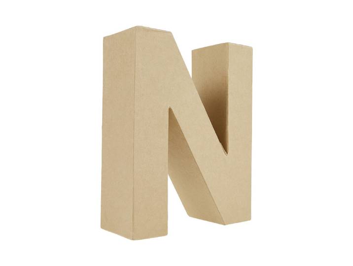 Glorex Karton-Buchstabe N 17.5 × 14 × 5.5 cm