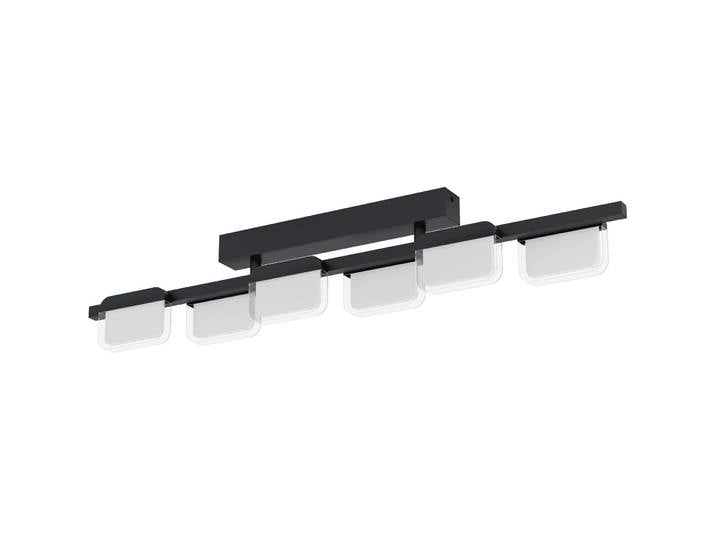 Eglo Deckenlampe Ervidel Schwarz/klar/satiniert Kunststoff/Stahl 2880 lm Dimmbar B 6 cm - LED - Deckenlampe- LED Energiesparlampe