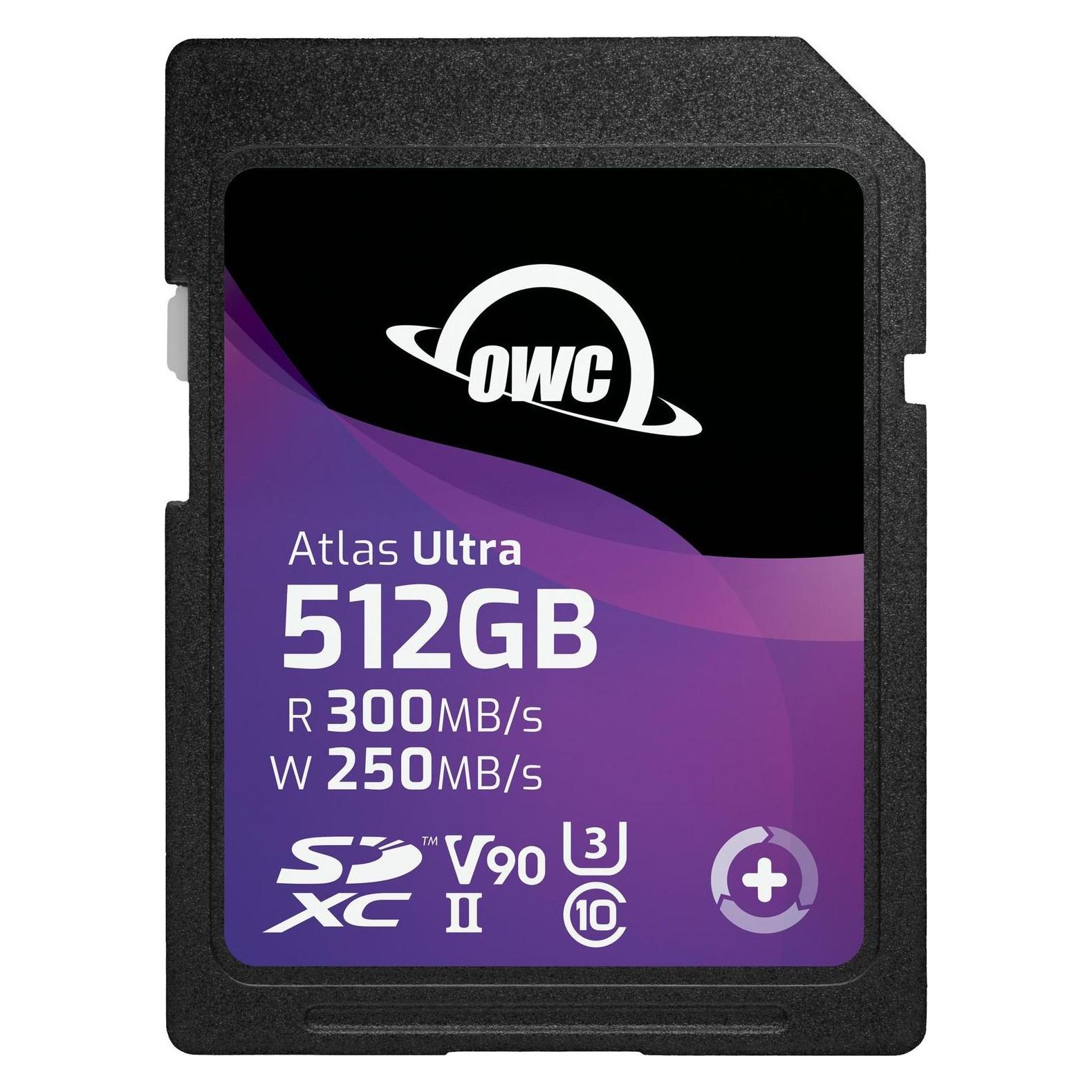 OWC Atlas Ultra SDXC V90 UHS-II Memory Card 512GB (512 GB, SDXC, UHS-II) (OWCSDV90U0512)
