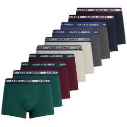 Jack & Jones Herren Boxershort JACSOLID TRUNKS 10er Pack - Black 12189937 - S
