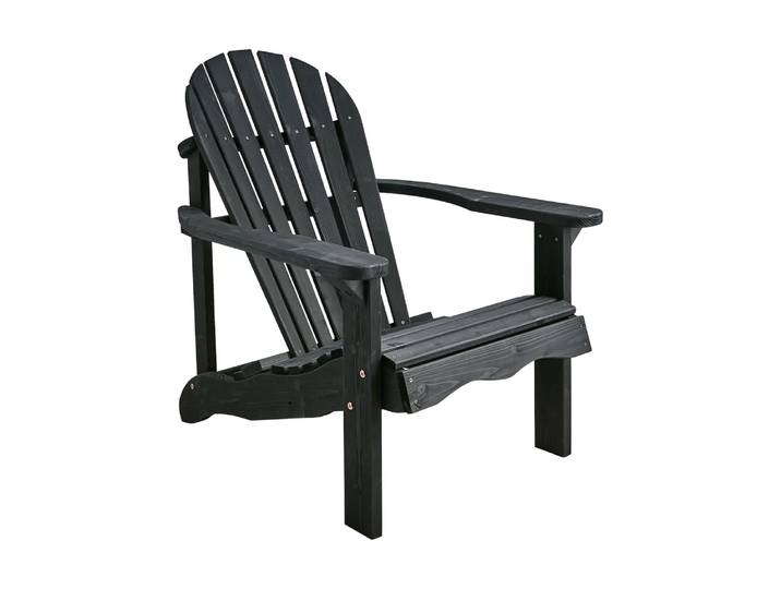 Brafab Chaise longue Skule Pin de couleur noir