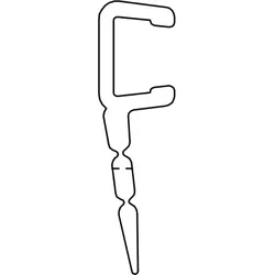 HSK Ersatzteile Dichtung vertikal für 6 mm Glas, Höhe 2.010 mm, Transparent, E55065-99 E55065-99