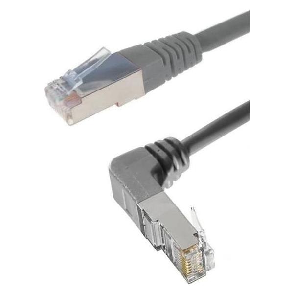 Protect Expert Cordon RJ45 CAT 6A S/FTP coudé bas 1 côté gris - 2 m (S/FTP, CAT6a, 2 m) (854304)