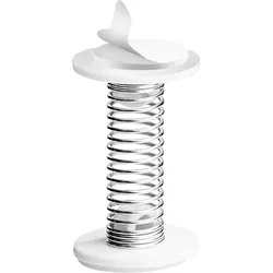 100 Deko-Spring mit Feder, rückstandsfrei entfernbar, permanent, 100 Stück, Metall, weiß