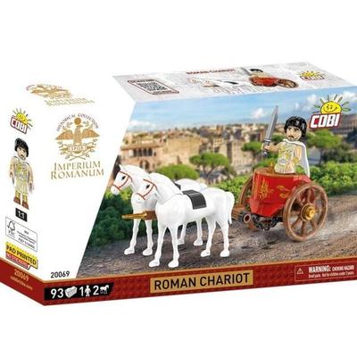COBI Imperium Romanum 20069 - Roman Chariot, Römischer Streitwagen, Bausatz, 93 Klemmbausteine/1 Figur/2 Pferde