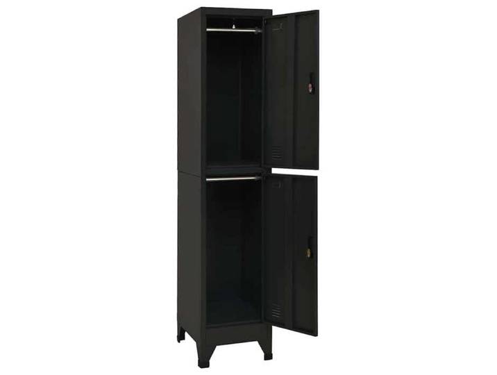 Autumn Mega Sale Armoire à casiers moderne - Vidaxl - Classeur de rangement - Noir 38x45x180 cm Acier FR27135604015