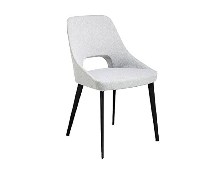 Angel Cerda Chaise tapissée en Tissu. Structure de Pieds en Acier Inoxydable en Noir Mat. Marque