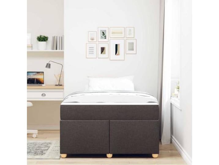 KTHLBRH Doppelbett 120 x 190 cm mit Matratze Struktur aus Holz, schwarze Beine, einfache Montage, modernes Design