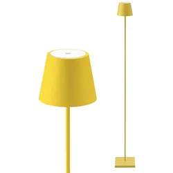 SIGOR LED Akku-Stehleuchte NUINDIE, 120cm, 2,2W, Flex-Mood, 2200K/2700K, IP54, 168/197lm, Ra85, dimmbar, rund, sonnengelb SIG-4501801