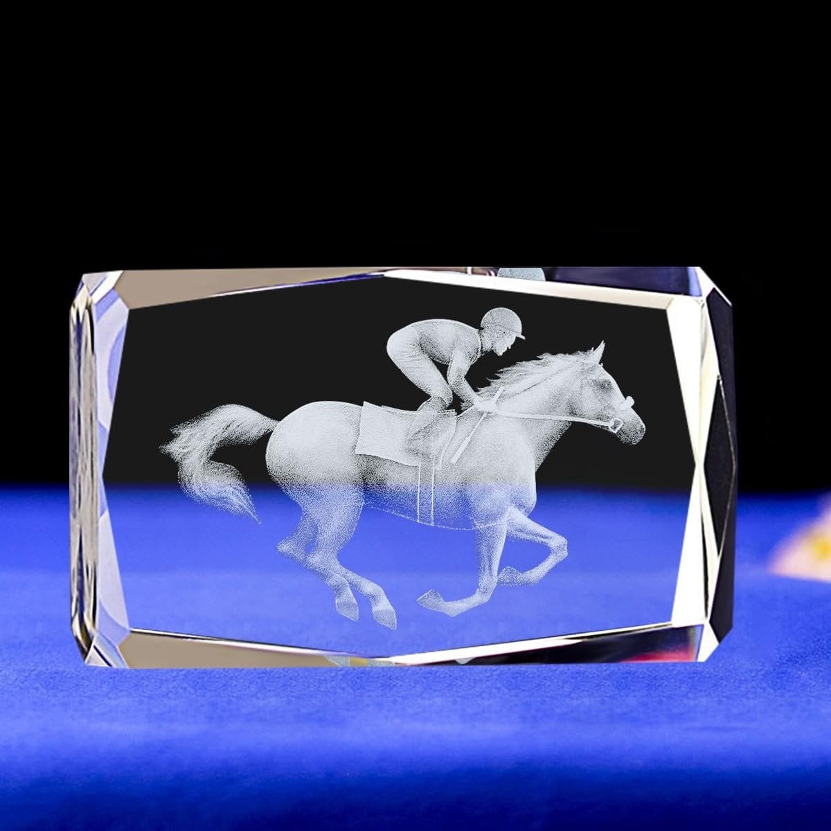 Solidchoice - 3D Laser Gegraveerd Paard Beeldje van K9 Kristal