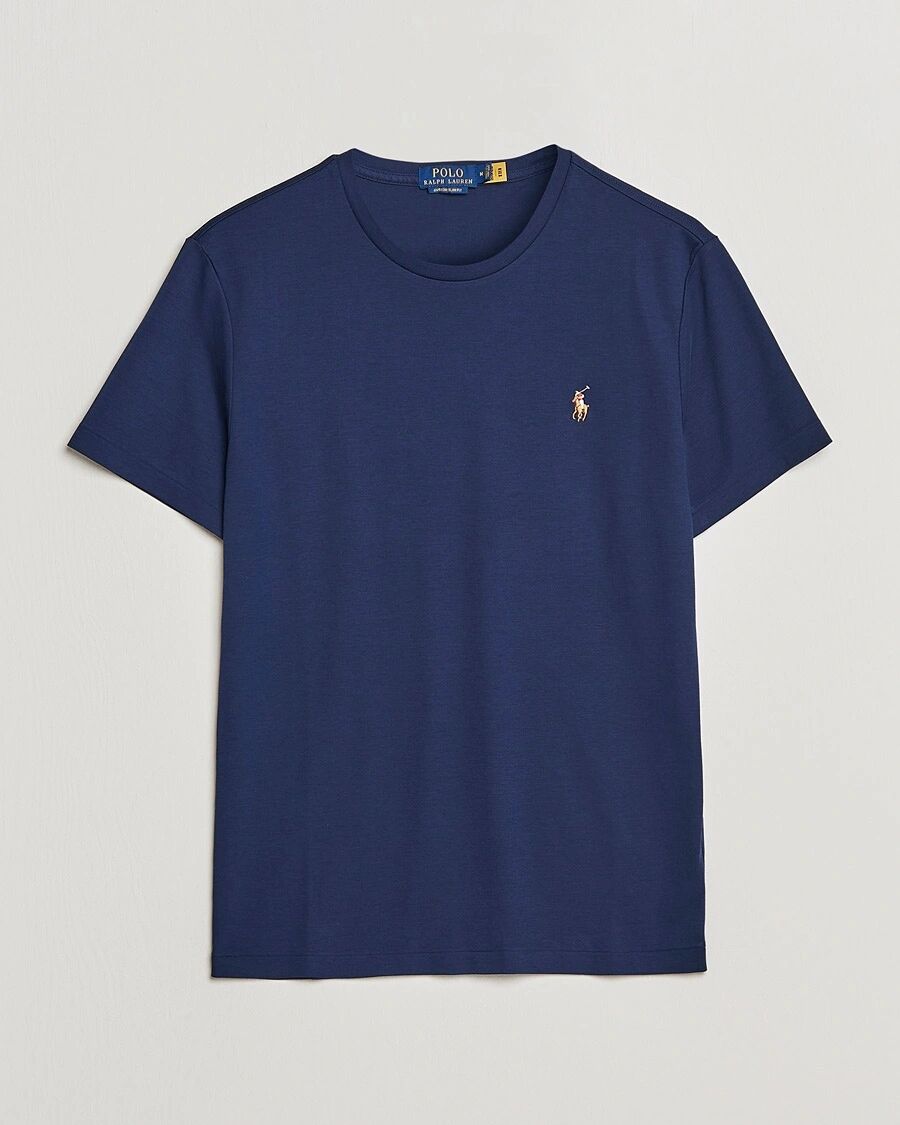 Polo Ralph Lauren Luxury Pima Cotton Crew Neck T-Shirt Refined Navy