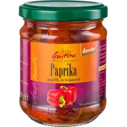 Gustoni Paprika gegrillt, in Kräuteröl bio