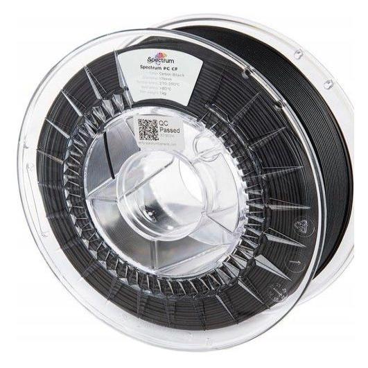 Spectrum Drukarka 3D Filaments PC + CF carbon black 1kg PC+CF-BLA-175-1-SPE (5907138400700) (1000 g, 1.75 mm) (PC+CF-BLA-175-1-SPE)