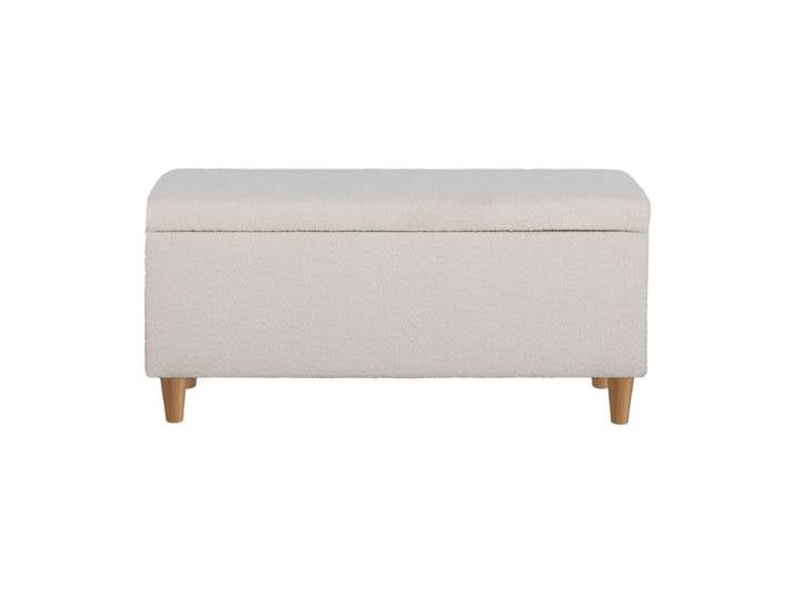 Banc coffre JAPP tissu bouclette beige