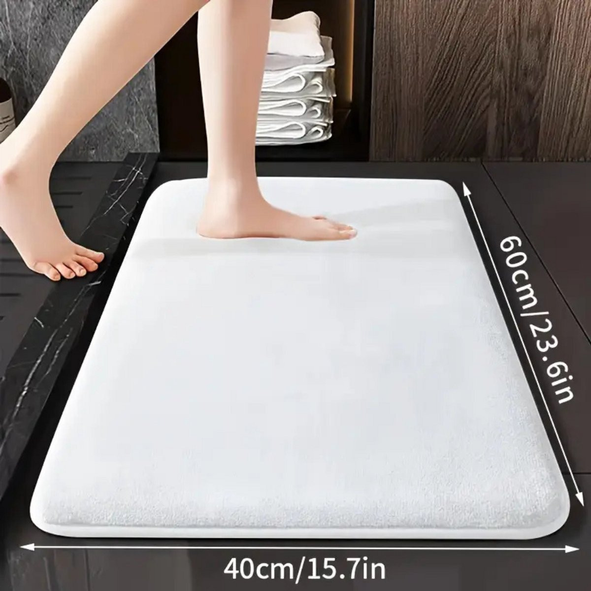 Nivard Sneldrogende Badmat met Antislip - Beige