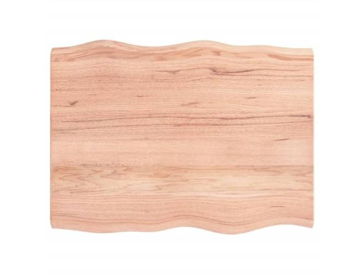 Tischplatte Holz Eiche massiv 80x60 cm für Rand Lackiert, gebrauchsfertig in Handarbeit gefertigt, Äste gefüllt mit schwarzer Masse, universell für Häuser und Büros