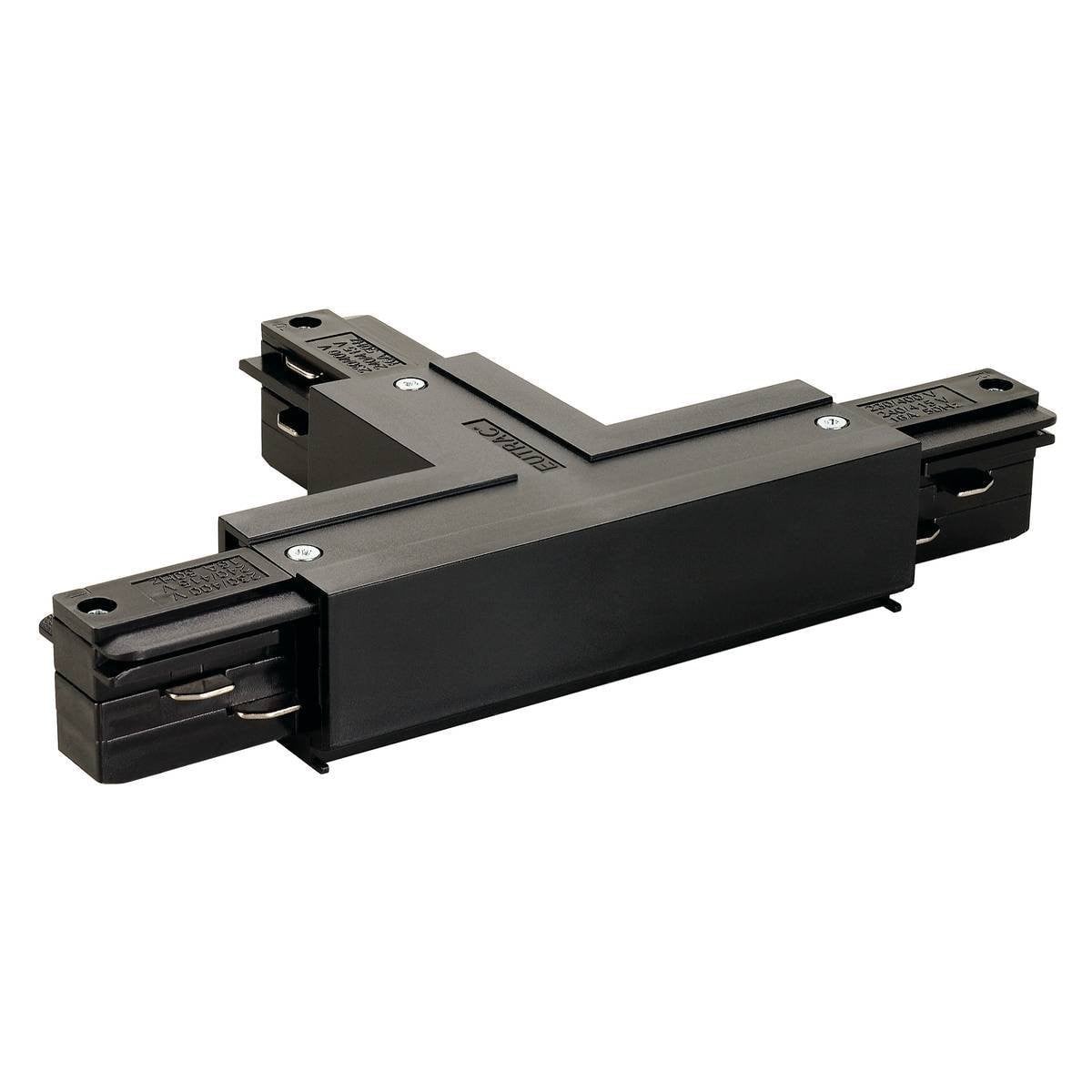 SLV 3-fase T-Connector met aarde rechts, zwart