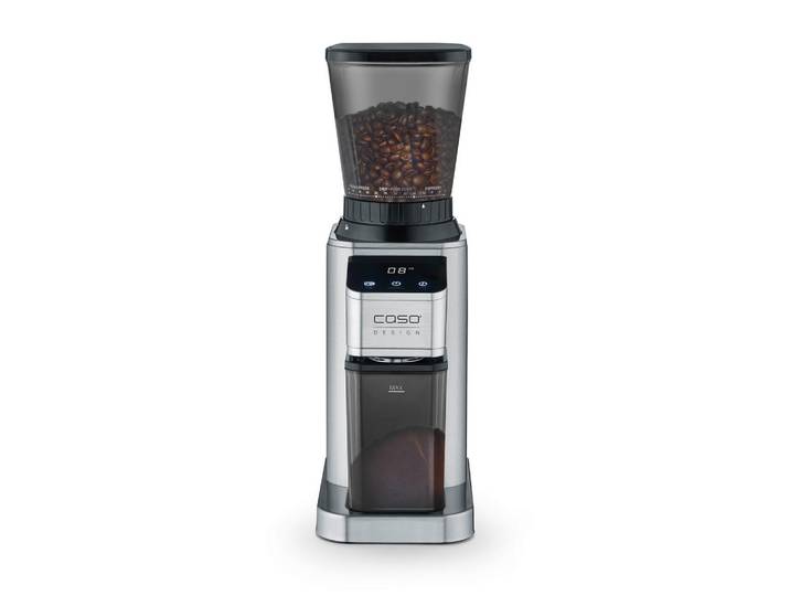 Caso Design Kaffeemühle, schwarz, silber, transparent, 250 g, 11.5x35.5x18 cm, CE, Kochgeschirr, Küchengeräte, Kaffeemaschinen & Milchschäumer