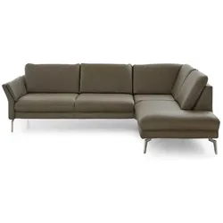 ComfortPlan Ecksofa Exeter Leder Greystone