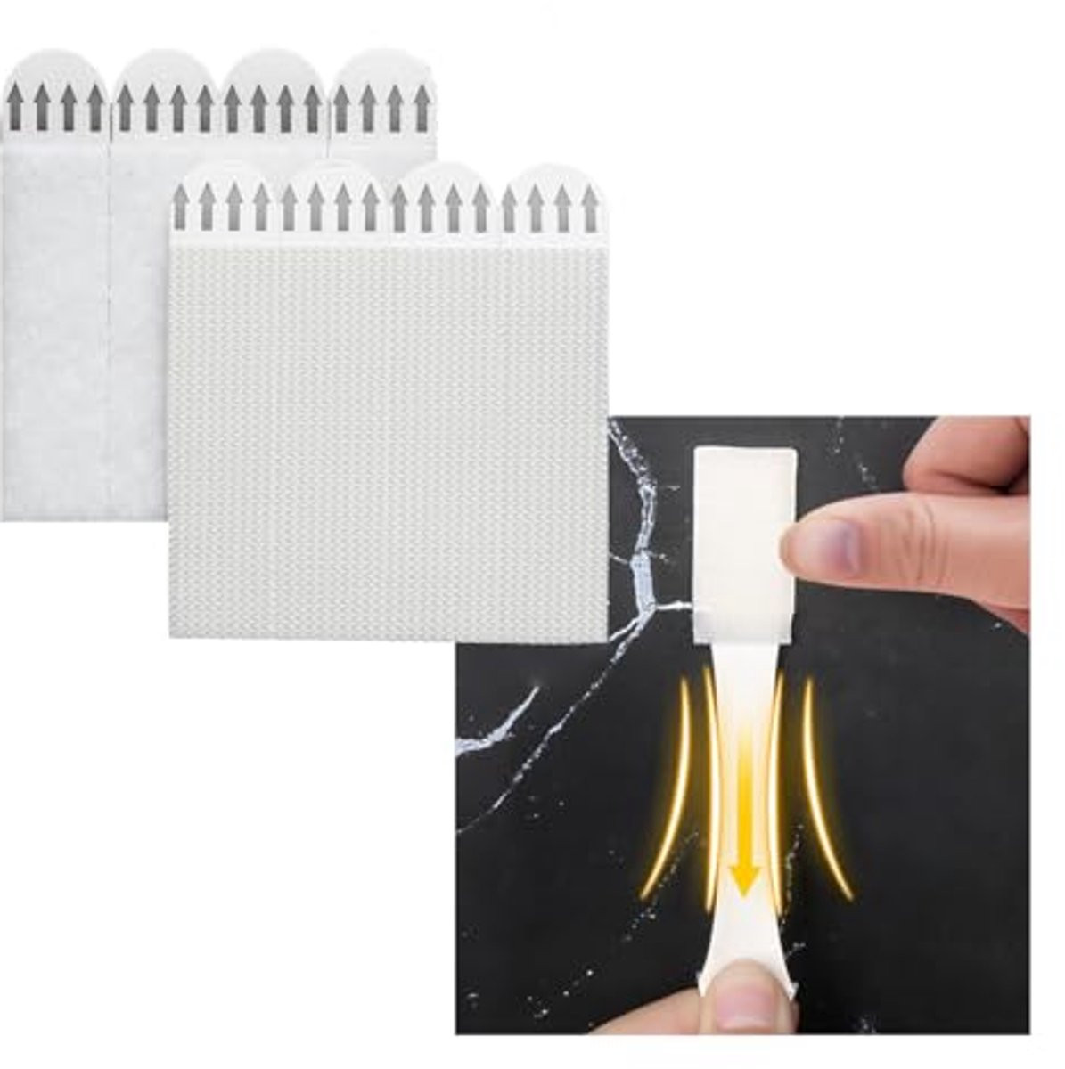 24 Paar Heavy Duty Haak en Lus Klittenband Strips voor Fotolijsten en Decoratie