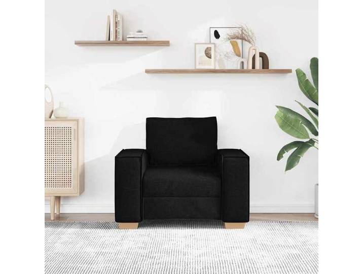 VIDAXL(6342)Canapé Fauteuil simple Chaise-Canapé Noir 100x78x84 cm Tissu Fauteuil salon